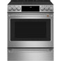 Cafe - Cafe 30'' Smart Slide-In, Front-Control, Radiant and Convection Range - Stainless Steel
