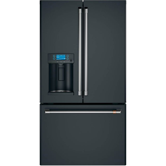 Cafe - Cafe ENERGY STAR 27.8 Cu. Ft. Smart French-Door Refrigerator with Hot Water Dispenser - Matte Black
