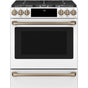 Cafe - Cafe 30'' Smart Slide-In, Front-Control, Gas Range with Convection Oven - Matte White