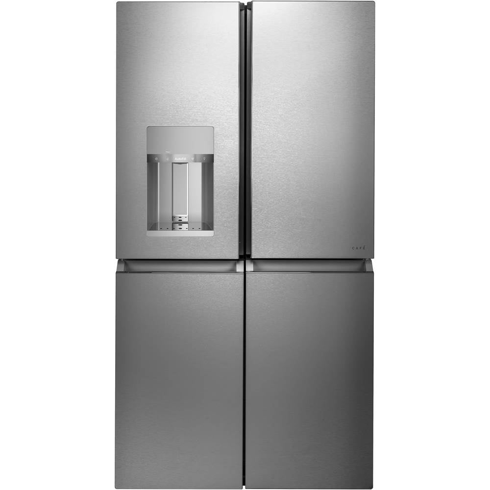 Cafe - Cafe ENERGY STAR 27.4 Cu. Ft. Smart Quad-Door Refrigerator in Platinum Glass - Platinum