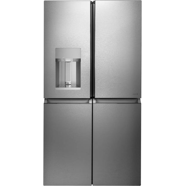 Cafe - Cafe ENERGY STAR 27.4 Cu. Ft. Smart Quad-Door Refrigerator in Platinum Glass - Platinum