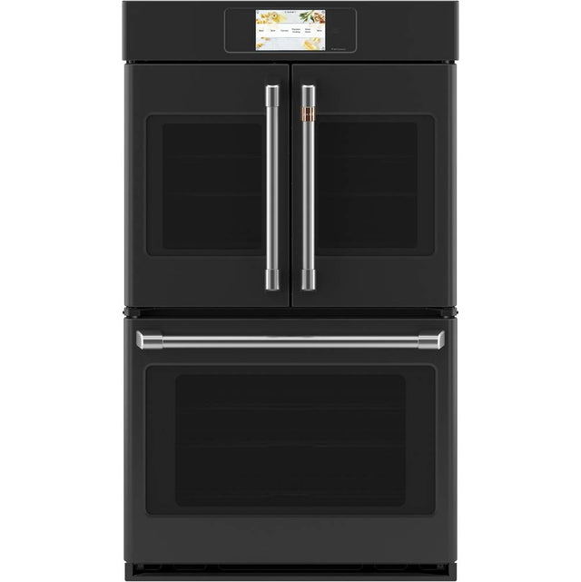 Cafe - Cafe Professional Series 30'' Smart Built-In Convection French-Door Double Wall Oven - Matte Black
