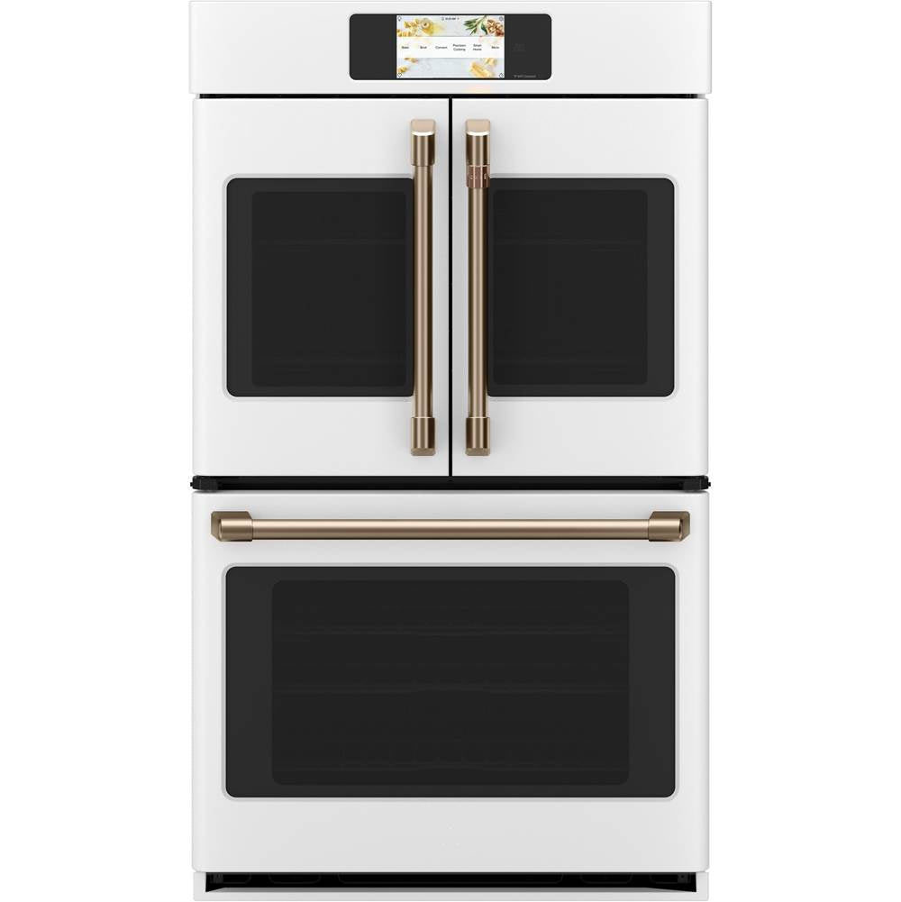 Cafe - Cafe Professional Series 30'' Smart Built-In Convection French-Door Double Wall Oven - Matte White