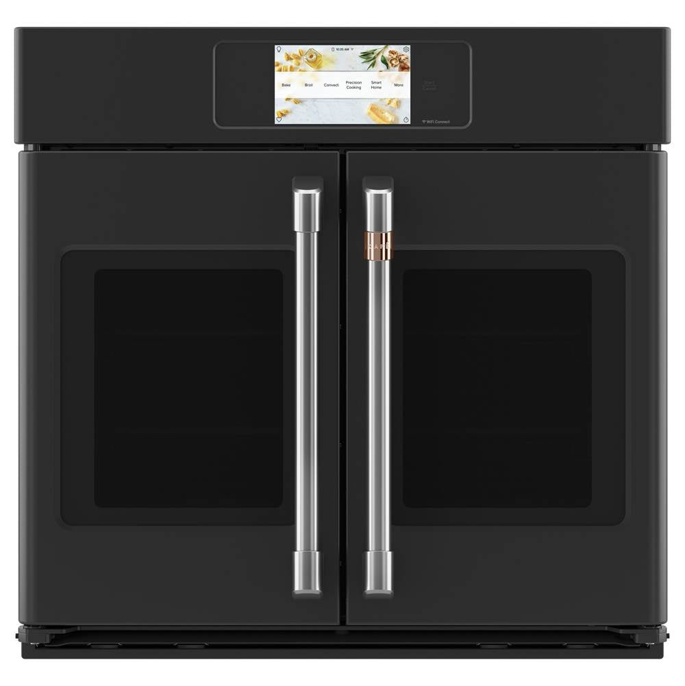 Cafe - Cafe Professional Series 30'' Smart Built-In Convection French-Door Single Wall Oven - Matte Black