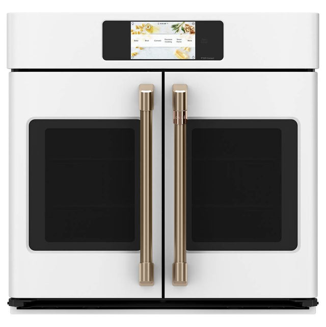 Cafe - Cafe Professional Series 30'' Smart Built-In Convection French-Door Single Wall Oven - Matte White