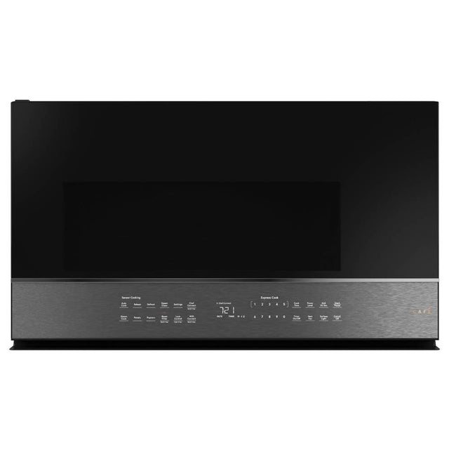 Cafe - Cafe 2.1 Cu. Ft. Smart Over-the-Range Microwave Oven in Platinum Glass - Platinum