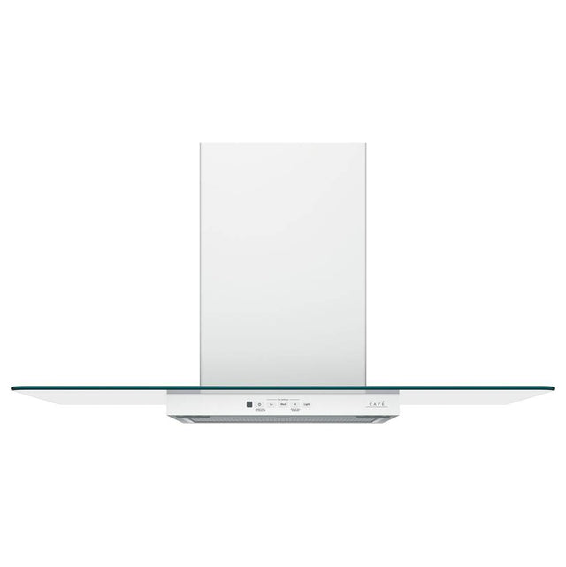 Cafe - Cafe 36'' Wall-Mount Glass Canopy Chimney Hood - Matte White