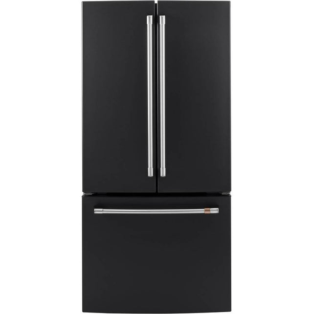 Cafe - Cafe ENERGY STAR 18.6 Cu. Ft. Counter-Depth French-Door Refrigerator - Matte Black