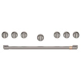 Cafe - 36'' Brushed Black Handle And Knob Set For Pro Range And Rangetop - Brushed Black