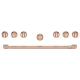Cafe - 36'' Brushed Copper Handle And Knob Set For Pro Range And Rangetop - Brushed Copper
