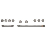 Cafe - 48'' Brushed Black Handle And Knob Set For Pro Range And Rangetop - Brushed Black