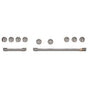 Cafe - 48'' Brushed Black Handle And Knob Set For Pro Range And Rangetop - Brushed Black