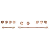 Cafe - 48'' Brushed Copper Handle And Knob Set For Pro Range And Rangetop - Brushed Copper