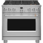 Cafe - 36'' Smart Dual-Fuel Commercial-Style Range With 6 Burners (Natural Gas) - Stainless Steel