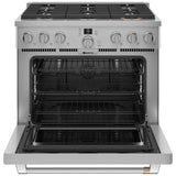 36'' Smart Dual-Fuel Commercial-Style Range With 6 Burners (Natural Gas)