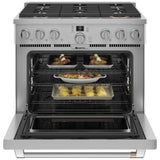 36'' Smart Dual-Fuel Commercial-Style Range With 6 Burners (Natural Gas)