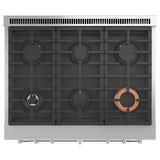 36'' Smart Dual-Fuel Commercial-Style Range With 6 Burners (Natural Gas)