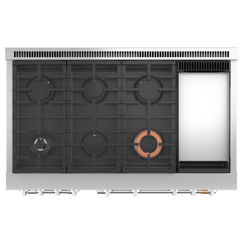 48'' Smart Dual-Fuel Commercial-Style Range With 6 Burners And Griddle (Natural Gas)