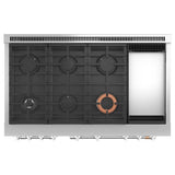 48'' Smart Dual-Fuel Commercial-Style Range With 6 Burners And Griddle (Natural Gas)