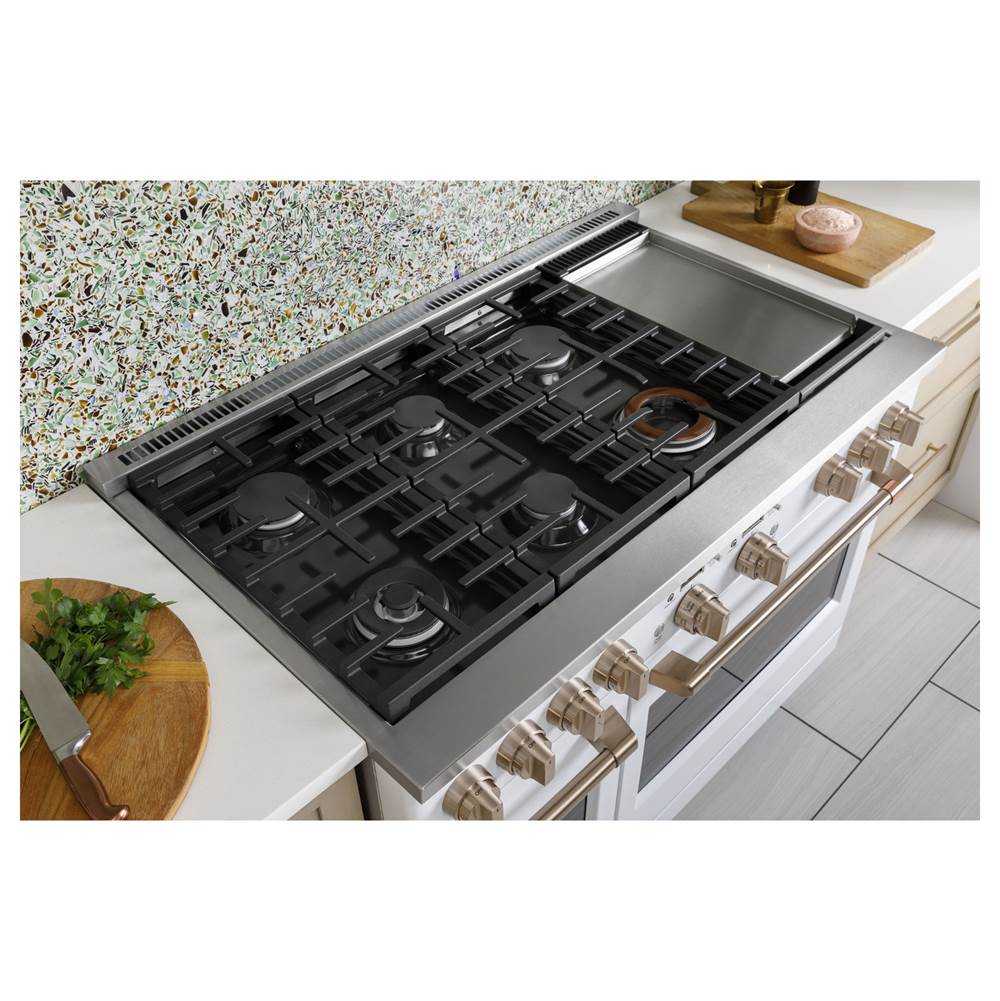 48'' Smart Dual-Fuel Commercial-Style Range With 6 Burners And Griddle (Natural Gas)