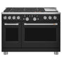 Cafe - 48'' Smart Dual-Fuel Commercial-Style Range With 6 Burners And Griddle (Natural Gas) - Matte Black