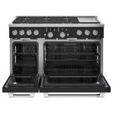 48'' Smart Dual-Fuel Commercial-Style Range With 6 Burners And Griddle (Natural Gas)