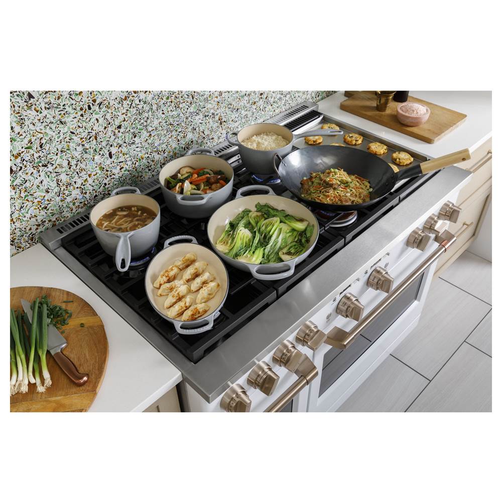 48'' Smart Dual-Fuel Commercial-Style Range With 6 Burners And Griddle (Natural Gas)