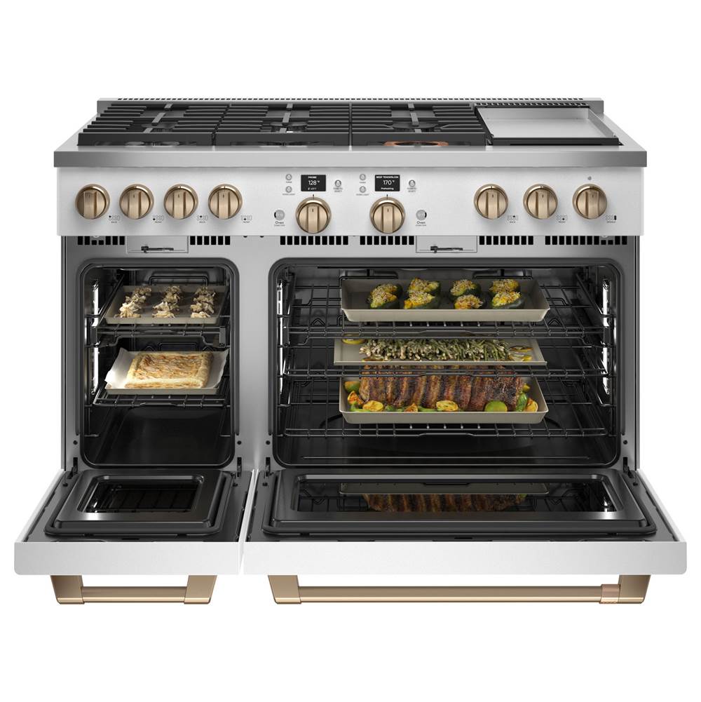 48'' Smart Dual-Fuel Commercial-Style Range With 6 Burners And Griddle (Natural Gas)