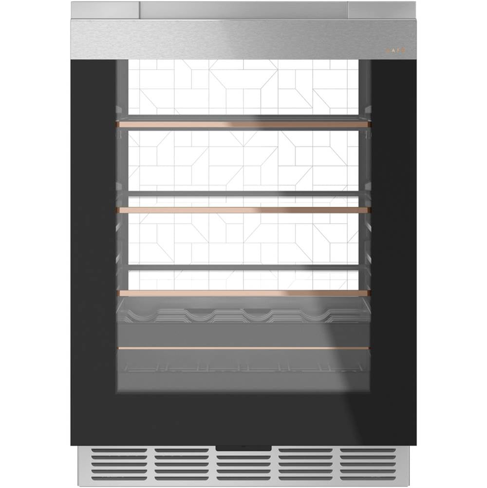 Beverage Center In Platinum Glass