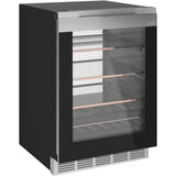 Beverage Center In Platinum Glass