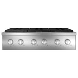 Cafe - 36'' Commercial-Style Gas Rangetop With 6 Burners (Natural Gas) - Stainless Steel