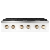 Cafe - 36'' Commercial-Style Gas Rangetop With 6 Burners (Natural Gas) - Matte White