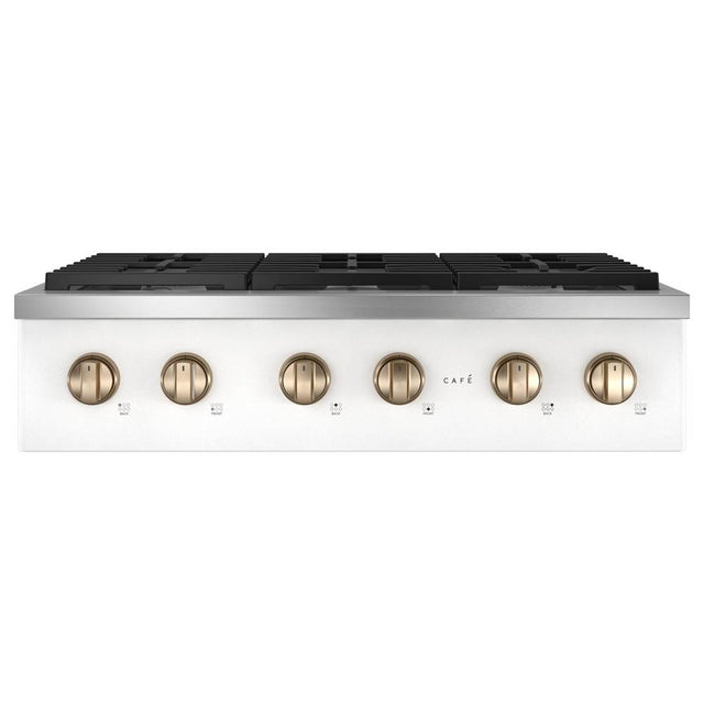 Cafe - 36'' Commercial-Style Gas Rangetop With 6 Burners (Natural Gas) - Matte White