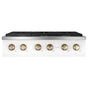 Cafe - 36'' Commercial-Style Gas Rangetop With 6 Burners (Natural Gas) - Matte White