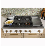 48'' Commercial-Style Gas Rangetop With 6 Burners And Integrated Griddle (Natural Gas)