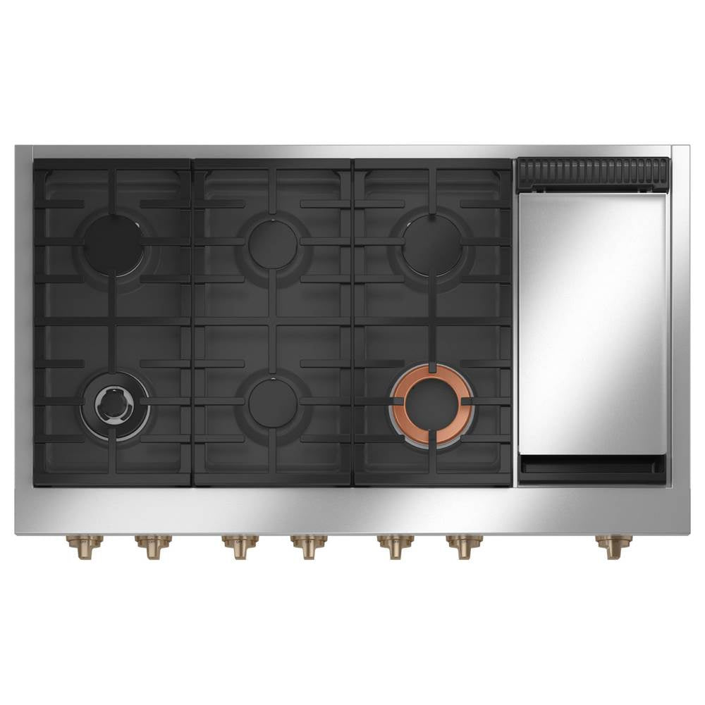 48'' Commercial-Style Gas Rangetop With 6 Burners And Integrated Griddle (Natural Gas)