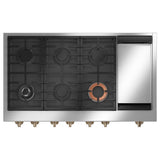 48'' Commercial-Style Gas Rangetop With 6 Burners And Integrated Griddle (Natural Gas)