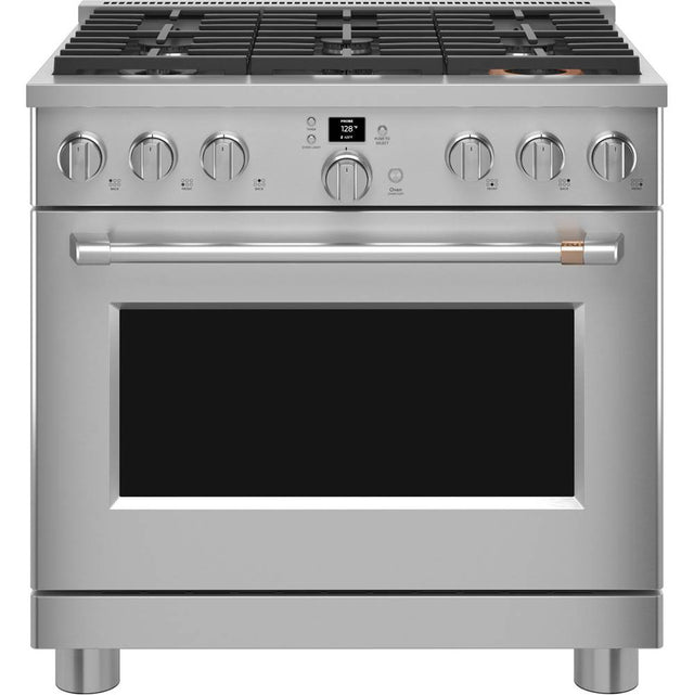 Cafe - 36'' Smart All-Gas Commercial-Style Range With 6 Burners (Natural Gas) - Stainless Steel