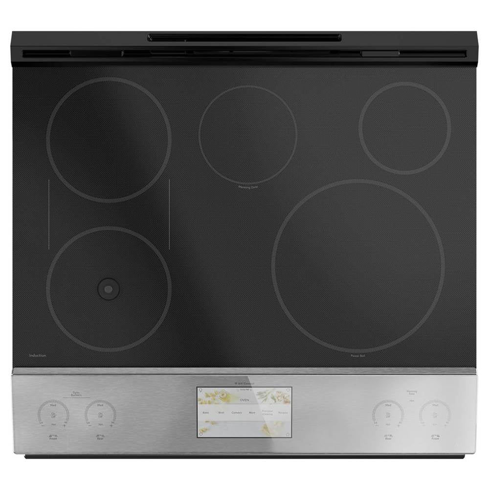 30'' Smart Slide-In, Front-Control, Induction and Convection Range with In-Oven Camera in Platinum Glass