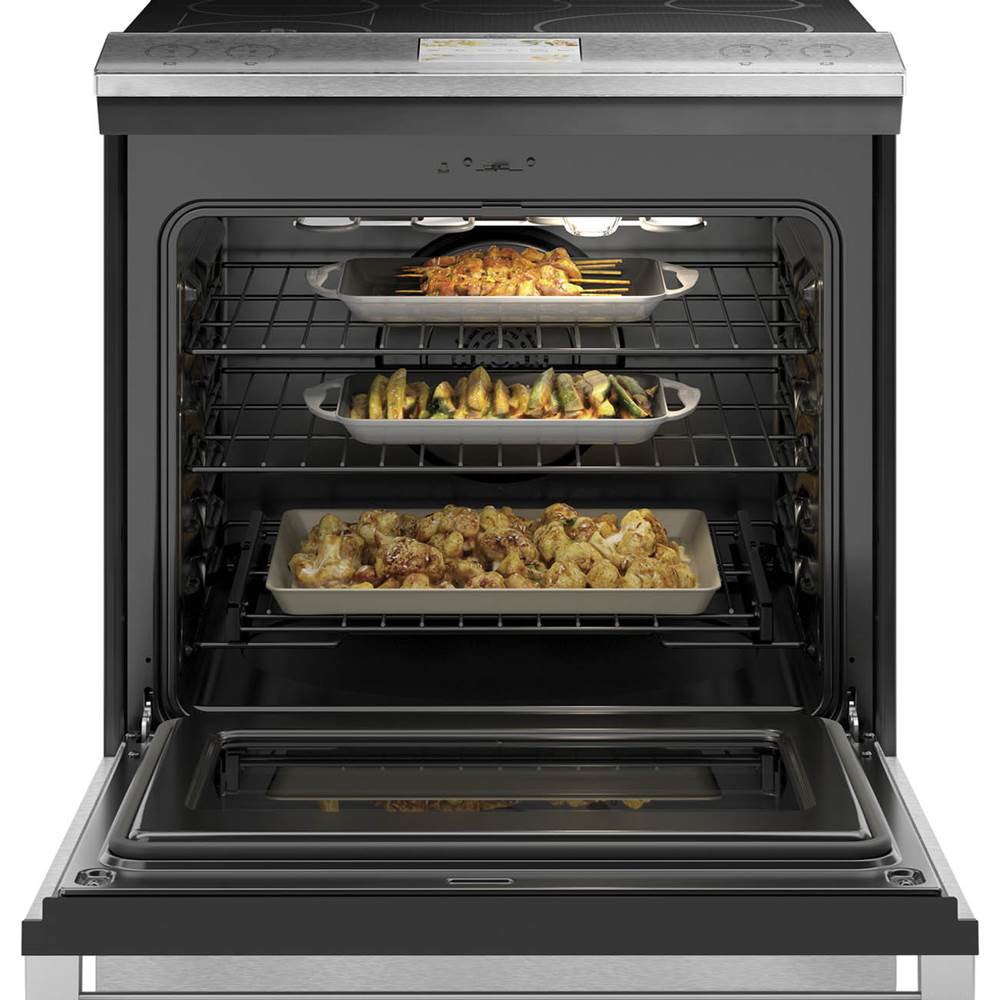 30'' Smart Slide-In, Front-Control, Induction and Convection Range with In-Oven Camera in Platinum Glass