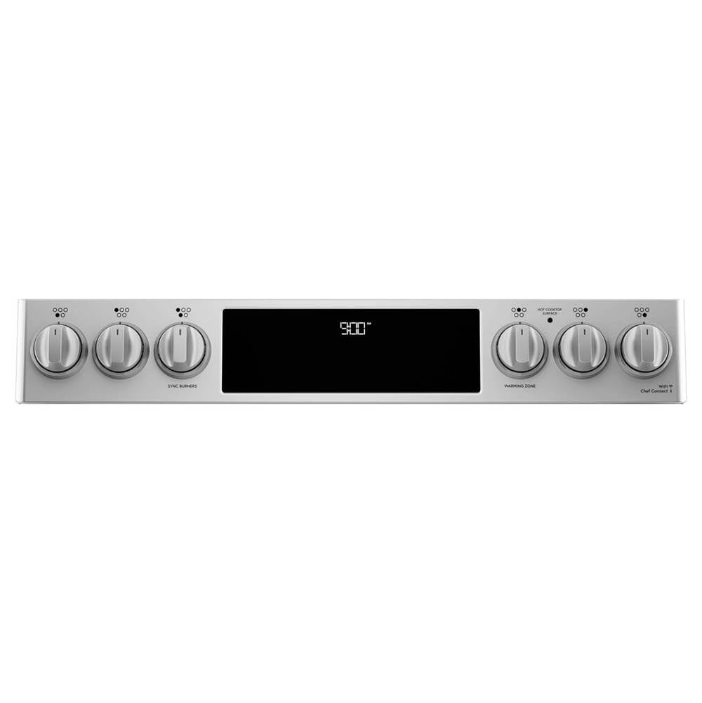 CafeE 30'' Smart Slide-In Front Control Induction and Convection Range with Warming Drawer