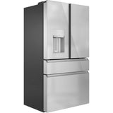 Energy Star 22.3 Cu. Ft. Smart Counter-Depth 4-Door French-Door Refrigerator In Platinum Glass