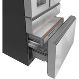 Energy Star 22.3 Cu. Ft. Smart Counter-Depth 4-Door French-Door Refrigerator In Platinum Glass