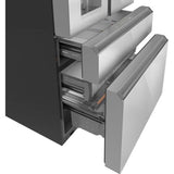 Energy Star 22.3 Cu. Ft. Smart Counter-Depth 4-Door French-Door Refrigerator In Platinum Glass