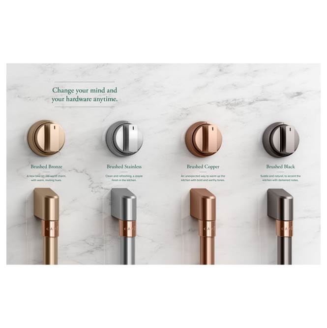 48'' Brushed Black Handle And Knob Set For Pro Range And Rangetop