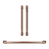 Cafe - 2 French-Door Handles; 1 - 30'' Handle; 4 Knobs - Brushed Copper