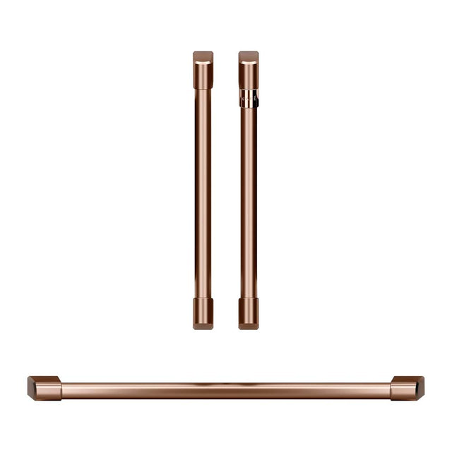 Cafe - 2 French-Door Handles; 1 - 30'' Handle; 4 Knobs - Brushed Copper