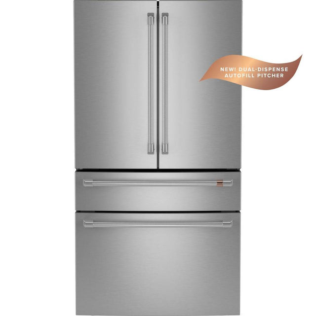 Cafe - 4-Door Bottom Freezer - French Door - Stainless,Brushed Stainless
