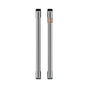 Cafe - 2 French-Door Handles; 2 Knobs - Brushed Stainless