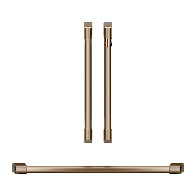 Cafe - 2 French-Door Handles; 1 - 30'' Handle; 4 Knobs - Brushed Bronze